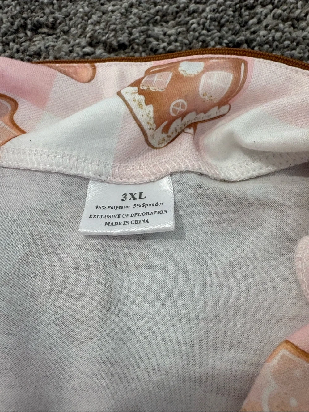 Girls Pink Gingerbread Plaid Short-Sleeve Pajama Set